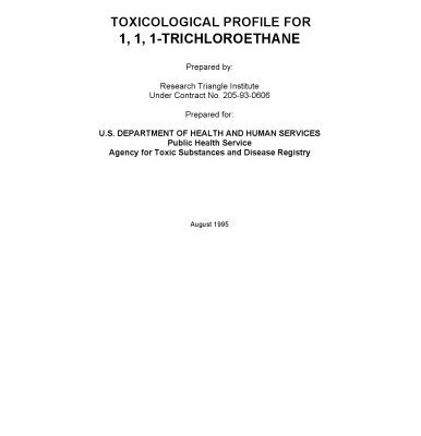 خرید و دانلود نسخه کامل کتاب Toxicological profiles – 1, 1, 1-trichloroethane