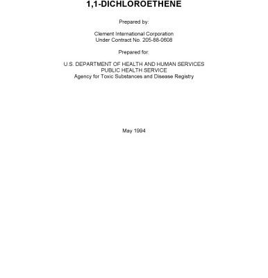 خرید و دانلود نسخه کامل کتاب Toxicological profiles – 1,1-dichloroethene