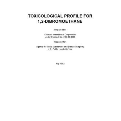 خرید و دانلود نسخه کامل کتاب Toxicological profiles – 1,2-dibromoethane