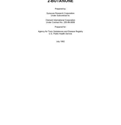 خرید و دانلود نسخه کامل کتاب Toxicological profiles – 2-butanone