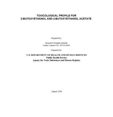خرید و دانلود نسخه کامل کتاب Toxicological profiles – 2-butoxyethanol and 2-butoxyethanol acetate