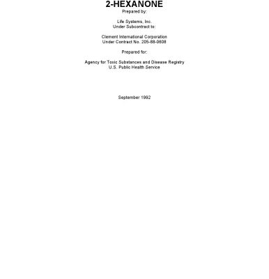 خرید و دانلود نسخه کامل کتاب Toxicological profiles – 2-hexanone