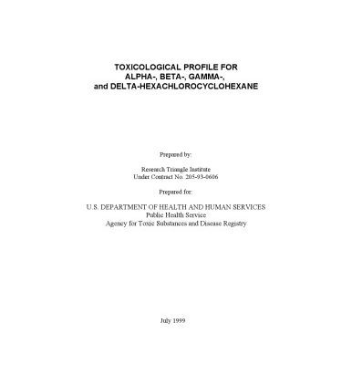 خرید و دانلود نسخه کامل کتاب Toxicological profiles – Alpha-, beta-, gamma-, and delta-hexachlorocyclohexane