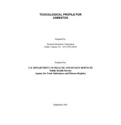 خرید و دانلود نسخه کامل کتاب Toxicological profiles – Asbestos