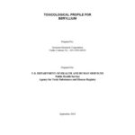 خرید و دانلود نسخه کامل کتاب Toxicological profiles – Beryllium