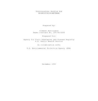 خرید و دانلود نسخه کامل کتاب Toxicological profiles – Bromodichloromethane