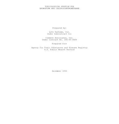 خرید و دانلود نسخه کامل کتاب Toxicological profiles – Bromoform and chlorodibromomethane