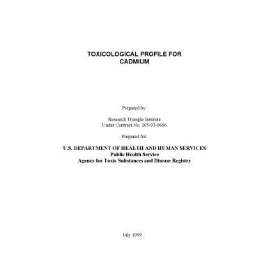 خرید و دانلود نسخه کامل کتاب Toxicological profiles – Cadmium