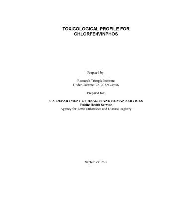 خرید و دانلود نسخه کامل کتاب Toxicological profiles – Chlorfenvinphos