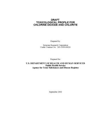 خرید و دانلود نسخه کامل کتاب Toxicological profiles – Chlorine Dioxide And Chlorite