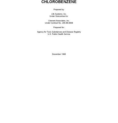 خرید و دانلود نسخه کامل کتاب Toxicological profiles – Chlorobenzene