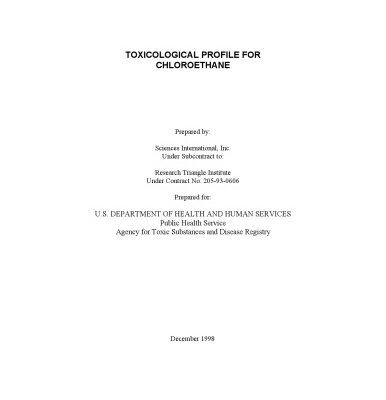 خرید و دانلود نسخه کامل کتاب Toxicological profiles – Chloroethane