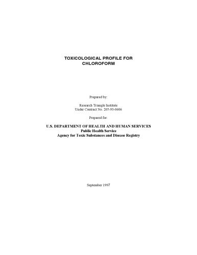 خرید و دانلود نسخه کامل کتاب Toxicological profiles – Chloroform_68d431315241b.jpeg خرید و دانلود نسخه کامل کتاب Toxicological profiles – Chloroform