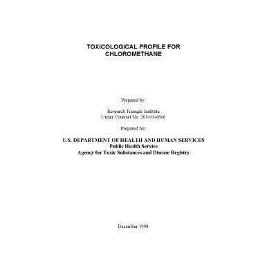 خرید و دانلود نسخه کامل کتاب Toxicological profiles – Chloromethane