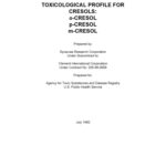 خرید و دانلود نسخه کامل کتاب Toxicological profiles – Cresols