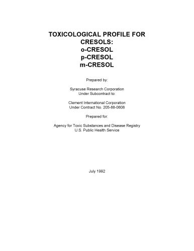 خرید و دانلود نسخه کامل کتاب Toxicological profiles – Cresols_68d42748af8c6.jpeg خرید و دانلود نسخه کامل کتاب Toxicological profiles – Cresols
