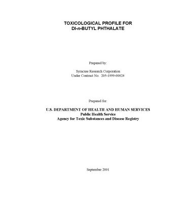 خرید و دانلود نسخه کامل کتاب Toxicological profiles – Di-n-butyl phthalate