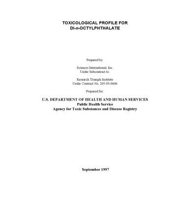 خرید و دانلود نسخه کامل کتاب Toxicological profiles – Di-n-octylphthalate