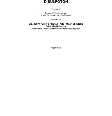 خرید و دانلود نسخه کامل کتاب Toxicological profiles – Disulfoton