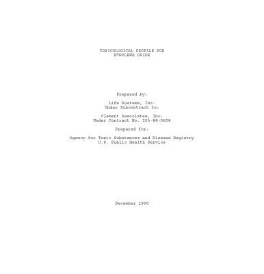 خرید و دانلود نسخه کامل کتاب Toxicological profiles – Ethylene oxide