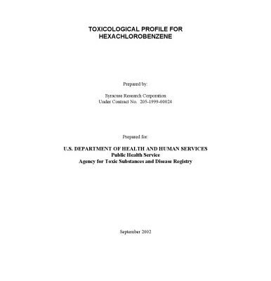 خرید و دانلود نسخه کامل کتاب Toxicological profiles – Hexachlorobenzene