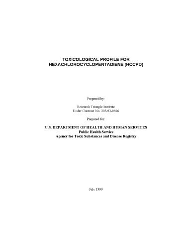 خرید و دانلود نسخه کامل کتاب Toxicological profiles – Hexachlorocyclopentadiene (hccpd)_68d4223e636d9.jpeg خرید و دانلود نسخه کامل کتاب Toxicological profiles – Hexachlorocyclopentadiene (hccpd)