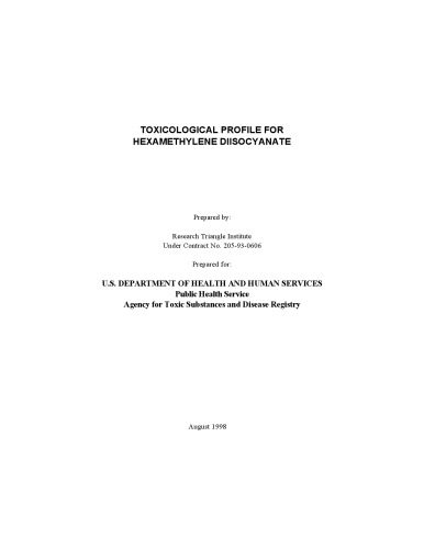 خرید و دانلود نسخه کامل کتاب Toxicological profiles – Hexamethylene diisocyanate_68d4314beb5bd.jpeg خرید و دانلود نسخه کامل کتاب Toxicological profiles – Hexamethylene diisocyanate