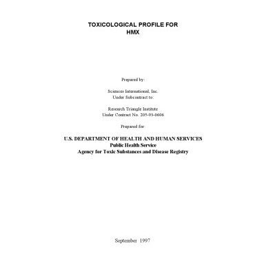 خرید و دانلود نسخه کامل کتاب Toxicological profiles – Hmx