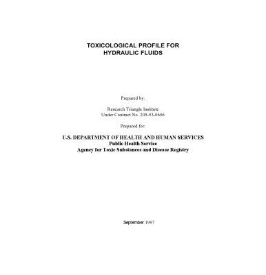 خرید و دانلود نسخه کامل کتاب Toxicological profiles – Hydraulic fluids