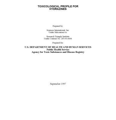خرید و دانلود نسخه کامل کتاب Toxicological profiles – Hydrazines