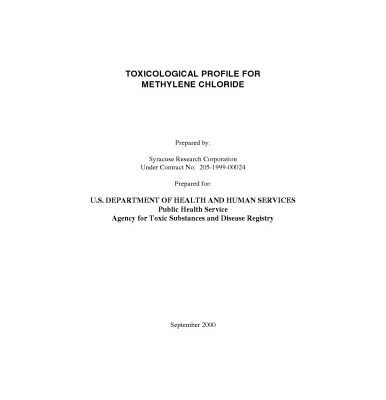 خرید و دانلود نسخه کامل کتاب Toxicological profiles – Methylene chloride