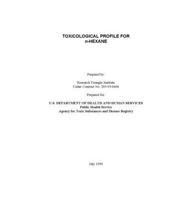 خرید و دانلود نسخه کامل کتاب Toxicological profiles – N-hexane