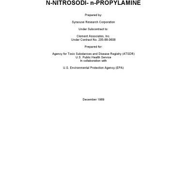 خرید و دانلود نسخه کامل کتاب Toxicological profiles – N-nitrosodi- N-propylamine