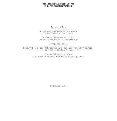 خرید و دانلود نسخه کامل کتاب Toxicological profiles – N-nitrosodimethylamine