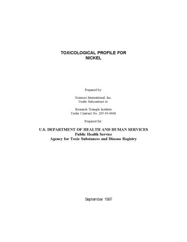 خرید و دانلود نسخه کامل کتاب Toxicological profiles – Nickel_68d4276125eca.jpeg خرید و دانلود نسخه کامل کتاب Toxicological profiles – Nickel