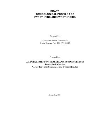 خرید و دانلود نسخه کامل کتاب Toxicological profiles – Pyrethrins And Pyrethroids