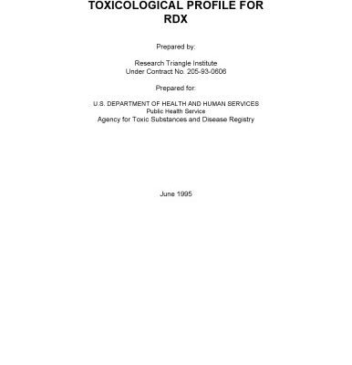 خرید و دانلود نسخه کامل کتاب Toxicological profiles – Rdx