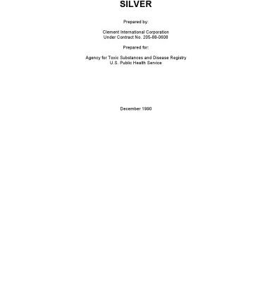 خرید و دانلود نسخه کامل کتاب Toxicological profiles – Silver