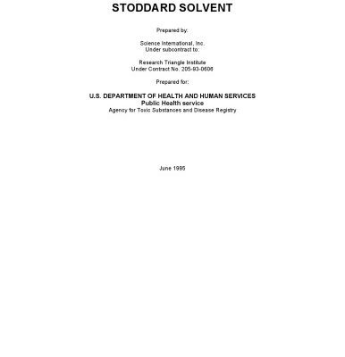 خرید و دانلود نسخه کامل کتاب Toxicological profiles – Stoddard Solvent