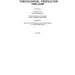 خرید و دانلود نسخه کامل کتاب Toxicological profiles – Thallium