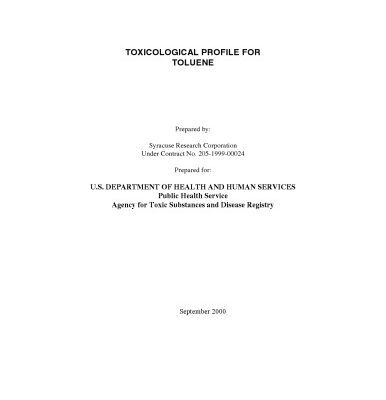 خرید و دانلود نسخه کامل کتاب Toxicological profiles – Toluene