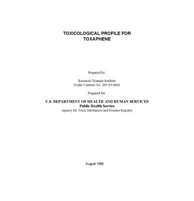 خرید و دانلود نسخه کامل کتاب Toxicological profiles – Toxaphen