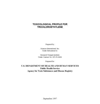 خرید و دانلود نسخه کامل کتاب Toxicological profiles – Trichloroethylene