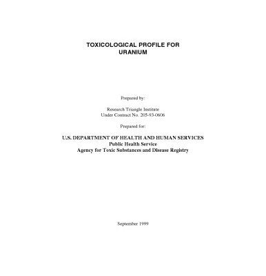 خرید و دانلود نسخه کامل کتاب Toxicological profiles – Uranium