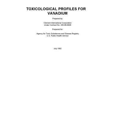 خرید و دانلود نسخه کامل کتاب Toxicological profiles – Vanadium