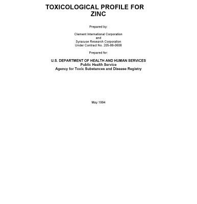 خرید و دانلود نسخه کامل کتاب Toxicological profiles – Zinc