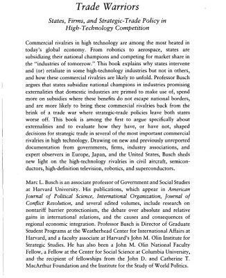 خرید و دانلود نسخه کامل کتاب Trade Warriors: States, Firms, and Strategic-Trade Policy in High-Technology Competition