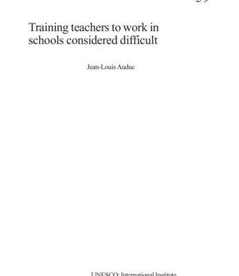 خرید و دانلود نسخه کامل کتاب Training Teachers to Work in Schools Considered Difficult