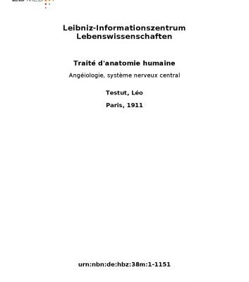 خرید و دانلود نسخه کامل کتاب Traité d’anatomie humaine