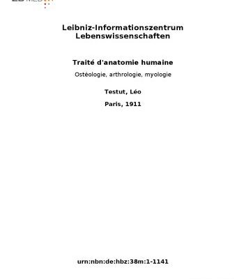 خرید و دانلود نسخه کامل کتاب Traité d’anatomie humaine
